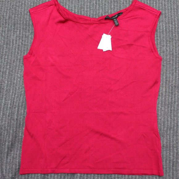 NWT White House Black Market Sleeveless Tie Back Bodice Medium Pink Thrill - Picture 3 of 5